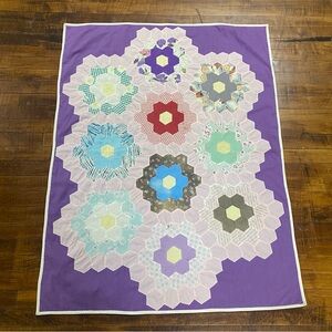 Vintage Grandma’s Garden Child/Baby Quilt 35” x 46”